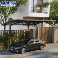 6x6m voiture auvent hangar Garage voiture Port ensemble métal aluminium voiture Parking Polycarbonate Double abri de voiture