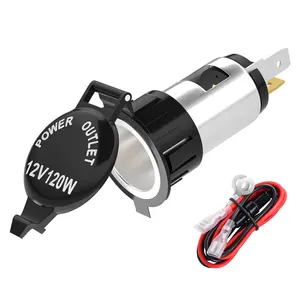 Nhà Máy Giá 12V 120W Kim Loại ổ cắm điện 12V 24V AC để DC ADAPTER xe Thuốc lá nhẹ hơn Nữ ổ cắm để BAT