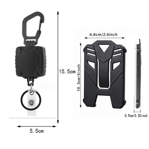 Porte-clés noir pour sac à dos, idéal pour la pêche en extérieur et l'utilisation de leurres, rétractable et facile à tirer, anti-perte et antivol, facile à dégainer. - Product Image 3