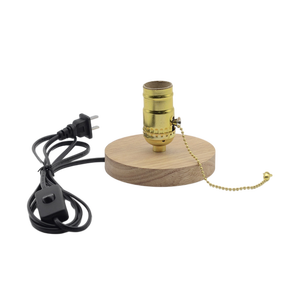 โคมไฟตั้งโต๊ะไม้ LED แบบเรียบมาตรฐาน EU พร้อมสวิตช์สายโคมไฟอลูมิเนียม - Product Image 4