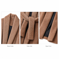 Manteau court en laine d'alpaga pour femme, double boutonnage, chic et confortable pour l'hiver, idéal pour un usage quotidien, vêtement d'extérieur de qualité supérieure