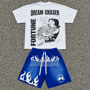 Ensemble décontracté <span class=keywords><strong>homme</strong></span> streetwear américain vintage délavé, t-shirt à <span class=keywords><strong>manches</strong></span> <span class=keywords><strong>courtes</strong></span> et short, effet vieilli, délavé à l'acide, pour voyage et activités de plein air - Product Image 1