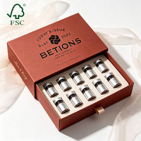 Emballage cadeau coulissant rigide et lisse recyclable, boîte pour flacon de peptide de 3 ml et 5 ml, boîte cadeau en papier rigide personnalisée avec logo
