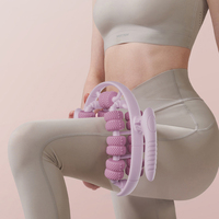 Rouleau de yoga portable à fixation sur les jambes pour la relaxation musculaire profonde et le massage, idéal pour l'entraînement à domicile et le fitness quotidien