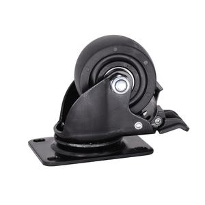Roulette <span class=keywords><strong>de</strong></span> faible hauteur <span class=keywords><strong>de</strong></span> 3 pouces chargeant 350kg <span class=keywords><strong>Roulettes</strong></span> galvanisées en PP noir <span class=keywords><strong>pour</strong></span> supports d'ordinateur - Product Image 1