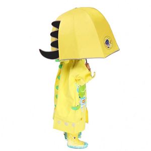 Paraguas Infantil con Diseño de Dibujos Animados, Semiautomático, con Revestimiento Negro, Todo en Uno, con Banda Reflectante, Protección Solar, Recto, para la Vuelta al Cole, 210T - Product Image 1
