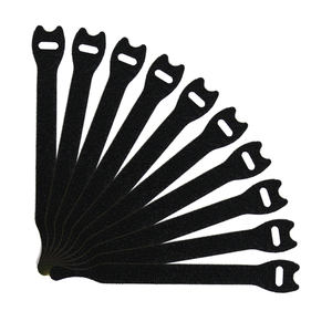 12x125mmブラックナイロン環境に優しい防水ケーブルタイ耐火バックフックループ収納ストラップホームオフィス用 - Product Image 1