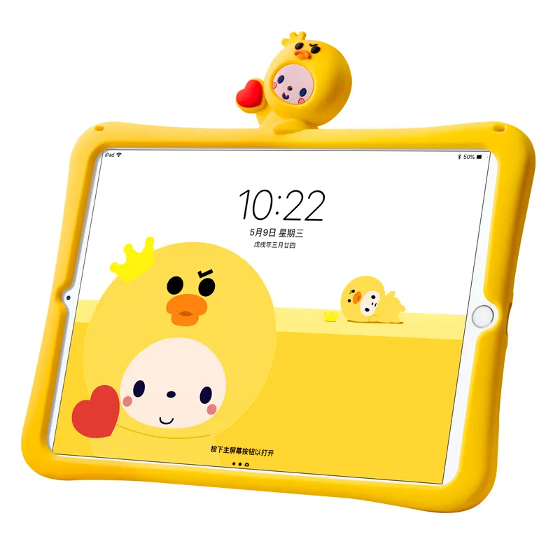 For ipad Silicone Protective Case Shockproof ipad air 4 air 2 Cute Cartoon Kids Tablet PC Stand Case