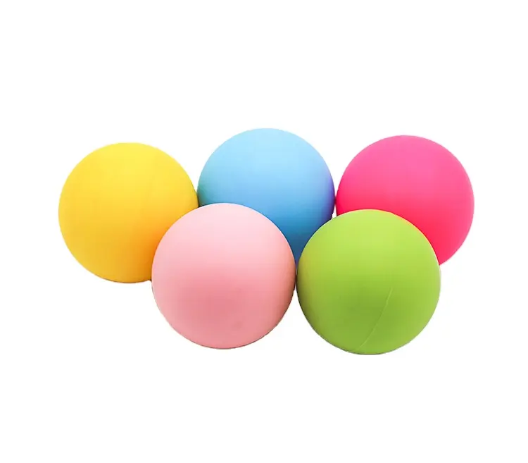 Balles de massage solides en silicone durable pour le yoga musculaire Balles de massage pour la crosse Balle de caoutchouc naturel pour le yoga