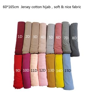 2021 High Quality Günstige Custom New Design Arabisch Stil Plain Solid Color Hijab Baumwolle Jersey Schal Schals für Frauen