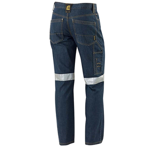 <span class=keywords><strong>Hi</strong></span> Vis Reflect Construct Mecánico Uniformes DE SEGURIDAD Ropa Elástica Stretch Denim Cargo Ropa de trabajo para hombre Pantalones vaqueros para hombre - Product Image 6