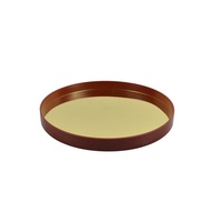Ins — plateau miroir rond en fer métallique noir, décoration intérieure moderne de style nordique, avec miroir coloré, en promotion