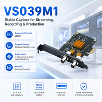 Tarjeta de Captura de Video PCIe Interna Dual SDI 1080P*60Hz YUY2 con Entrada de Audio para Windows, Mac, Linux y PC Industrial