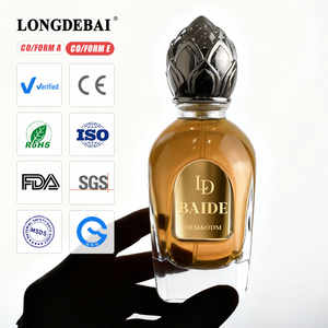 Hot Sale Premium Luxury Empty Perfume Glass <b>Bottle</b> 50ml Clear Empty Crimp Glass Perfume <b>Bottle</b> With Zamac Caps - Product Image 1