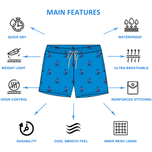 Costume <span class=keywords><strong>da</strong></span> Bagno <span class=keywords><strong>da</strong></span> <span class=keywords><strong>Uomo</strong></span> Personalizzato Impermeabile con Stampa Floreale e Leopardata, Traspirante, Estivo, con Stampa Digitale - Product Image 2