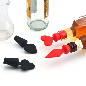 Bouchons de bouteille de <span class=keywords><strong>vin</strong></span> en Silicone, logo personnalisé, créatif poker, bouteille de <span class=keywords><strong>vin</strong></span> sans fuite, conservation de la fraîcheur, scellant, bouchons de fermeture de Champagne - Product Image 4