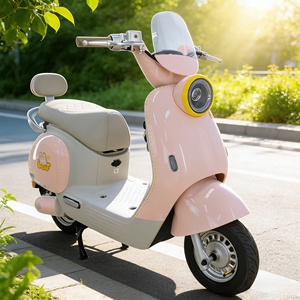 <span class=keywords><strong>Moto</strong></span> électrique tendance 1500W, couleur rose et argent, double amortisseur pour le marché européen - Product Image 1