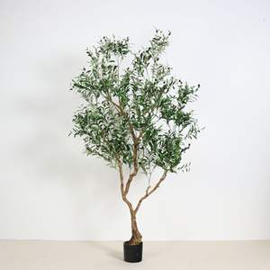 Plantes Artificielles en Plastique, Faux Olives <span class=keywords><strong>D</strong></span>étachables, Bonsaïs, Vente en Gros <span class=keywords><strong>d</strong></span>'Usine, Plantes en Pot au Toucher Réel pour la <span class=keywords><strong>D</strong></span>écoration - Product Image 1