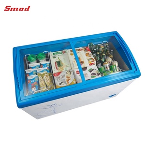 Congélateur coffre commercial avec porte vitrée pour la présentation des produits, modèle Ice Sfmc-437s(n) - Product Image 4