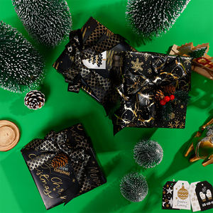 Fábrica al por mayor 80g cumpleaños personalizado lujo 43cm X 3M rollo de papel metálico papel de regalo para embalaje - Product Image 3