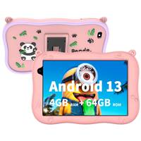 Pritom Tablettes L8K 8 pouces Quad Core 4GB RAM 64GB ROM 1280*800 IPS Écran avec Type C USB Tablettes pour Enfants Tablette Pc