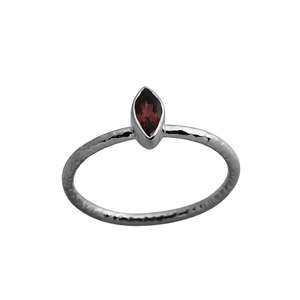 Marquise โกเมนฝังพลอย925เครื่องประดับเงินสเตอร์ลิงแหวนชุบทองเครื่องประดับแฮนด์เมด Casa De Plata - Product Image 2