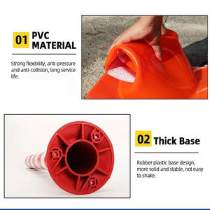 交通安全保護用PVCトラフィックコーン交通標識と交通警告ポスト - Product Image 3