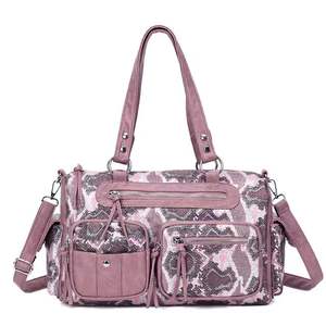 New Women's Autumn <b>Zipper</b> Tote Shoulder <b>Bag</b> Cross-Border Fashion Printed Casual Versatile <b>Large</b> Capacity - Product Image 6
