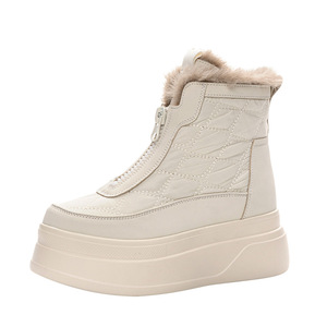 Nuovo inverno Casual da donna stivali da neve caldi foderati di pelliccia alla moda impermeabili ispessiti per terreni innevati con funzione di esaltazione - Product Image 1