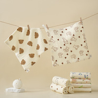 Lingette de toilette pour nouveau-né en crêpe de 10 pouces, serviette à salive pour bébé, 4 couches, 100% coton gaze de mousseline