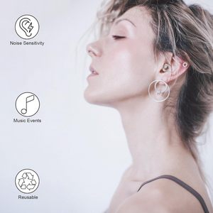 Bouchons d'oreilles avec étui pour la protection auditive anti-bruit, bouchons d'oreilles en silicone 30 dB pour la réduction du bruit, sommeil, concerts, travail - Product Image 5
