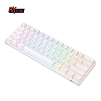 Royal Kludge Rk61 Keyboard Mini Nirkabel Berkualitas Tinggi untuk Komputer Keyboard Mekanik 60% Keyboard Gaming Transparan Thailand