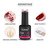 Produits pour l'art des ongles, vernis gel coloré 15 ml, vernis à ongles, logo personnalisé OEM, lampe UV LED, vernis gel pour la vente en gros