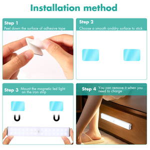 Motion <strong>Sensor</strong> Wireless <strong>Stair</strong> Wall Led Night Strip Cabinet <strong>Lights</strong> Indoor Outdoor <strong>Sensors</strong> Rechargeable 6000K Daylight - Product Image 3