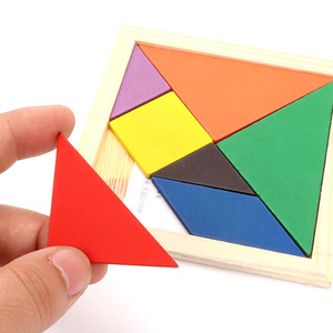 Puzzle Tangram en bois coloré, jouet éducatif à faire soi-même pour enfants de 4 à 6 ans - Product Image 2