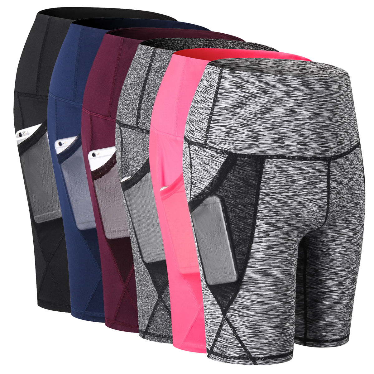 Hot sale custom gym sports wear high waist yoga pants workout shorts high quality quick dry