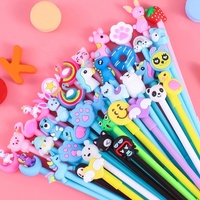 Conjunto de canetas de gel 0.38/0.5mm, desenhos animados kawaii, assinatura criativa, artigos de papelaria, material escolar, presentes, 20 peças