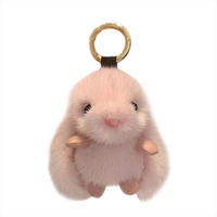 Nouveau porte-clés mignon pour couple, mousqueton en fourrure de lapin douce et colorée, pompon lapin en peluche, pendentif personnalisable, cadeau bijou