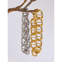 JINYOU 1832 Bracelet jonc en acier inoxydable avec breloque, texture métallique, étanche, pour femme, collection 2025
