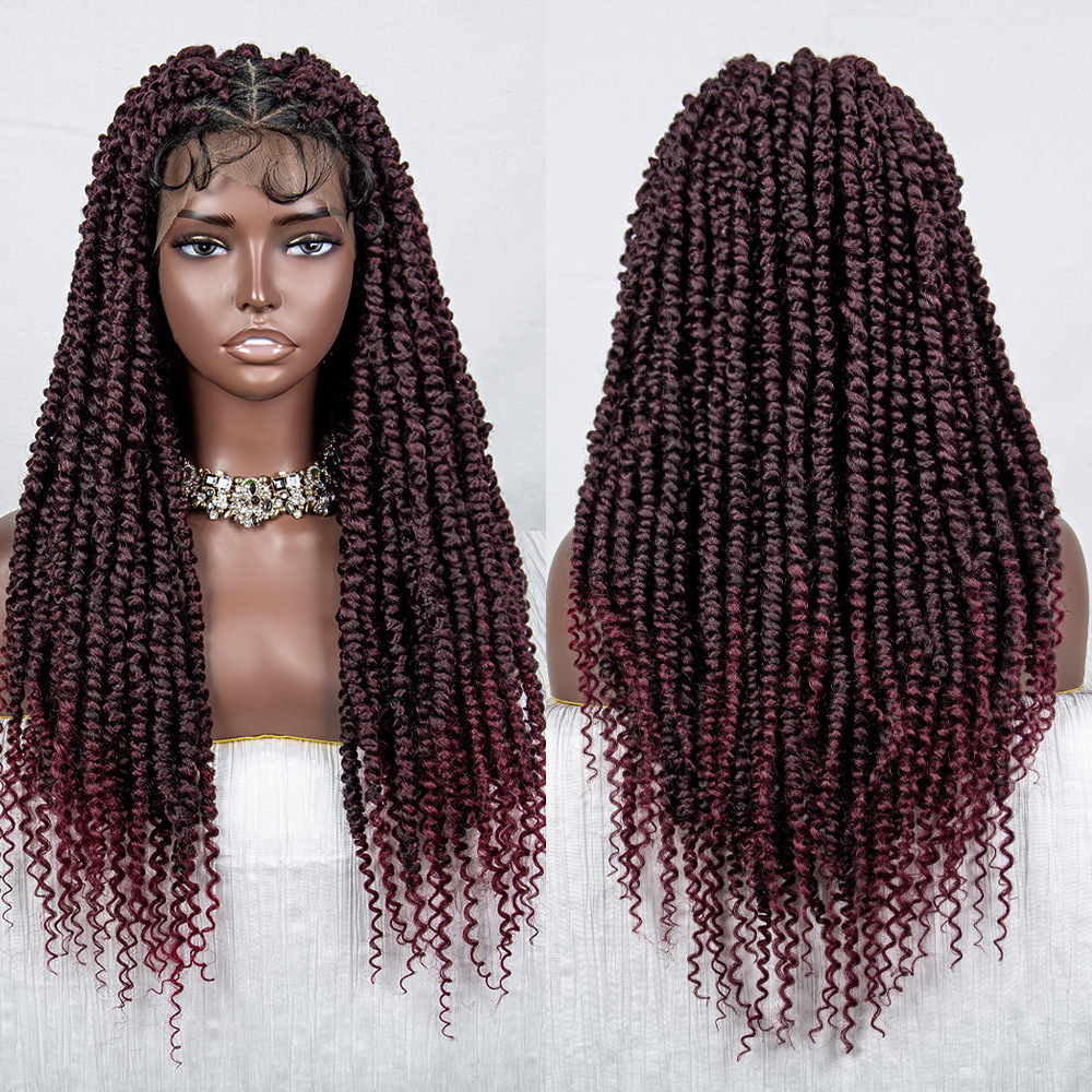 Perruque Tressée à La Main - Style Afro - Synthétique - Neuf Sans étiquettes - Look Naturel Et Tendance