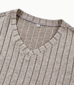 Vente en gros de t-shirts de sport en tricot avec logo personnalisé pour hommes chemises en tricot simples nouveau modèle de t-shirt pull pour hommes - Product Image 4