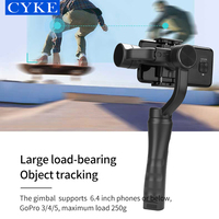 Stabilisateur Professionnel CYKE H4 Gimbal 3 Axes pour Téléphone Portable avec Contrôle de la Distance Focale, Suivi de Visage et Perche à Selfie pour Vlog F6