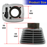 Bloque de Cilindro de Motocicleta de Alta Calidad y Bajo Precio para CB150 161FMJ 61mm 144cc, Refrigerado por Aire, de Aluminio con Camisa de Hierro Fundido