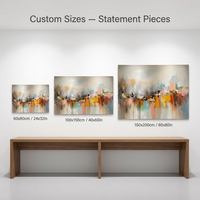 Peinture à l'huile originale abstraite colorée de grande taille, cadre en alliage d'aluminium, taille personnalisable, pour hall d'hôtel