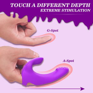 Pistola de dedo Diseño de dedo Motor dual Estimulación del punto G Masturbador vibrador Orgasmo rápido femenino Sensación táctil de la piel del adulto - Product Image 6