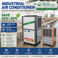 Climatiseur industriel encastré 14500m³/h 55KW R410A avec compresseur scroll, moteur et pompe AC, débit d'air élevé pour usine de fabrication