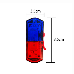 Lampe <span class=keywords><strong>de</strong></span> <span class=keywords><strong>patrouille</strong></span> nocturne à piles, LED prismatique haute intensité, rouge et bleu, lampe torche clignotante - Product Image 3