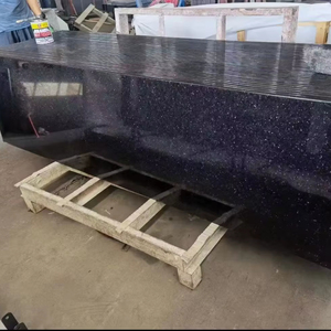 Dalles de granit noir Galaxy poli Sactransstone, écologiques, pour plans de travail de <span class=keywords><strong>cuisine</strong></span> et carrelage de sol pour usage intérieur en villa - Product Image 1