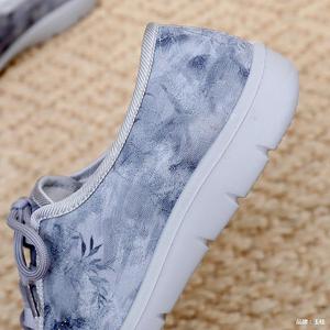 Scarpe da donna in tela alla moda, nuove, di alta qualità, traspiranti e comode, con lacci, ideali per primavera, estate e autunno - Modello Single Side Boom - Product Image 3