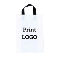 Sacs à provisions en plastique épais colorés avec poignée Logo personnalisé imprimé une couleur les deux côtés sacs-cadeaux en vrac en gros Lot 200 pièces